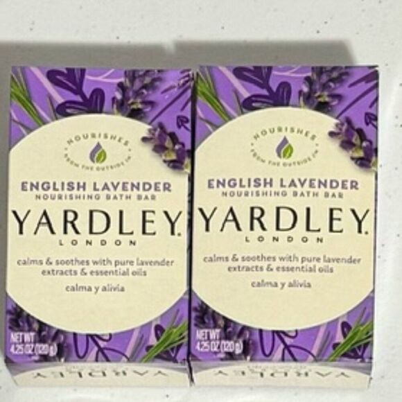 NEW Set of 2 Yardley English Lavender Moisturizing Bath Bars, 4.25-oz. - Picture 1 of 1